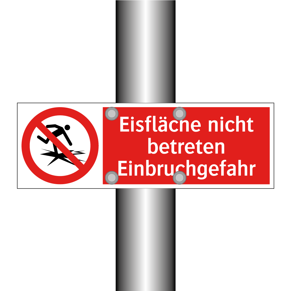 Eisfläche nicht betreten Einbruchgefahr