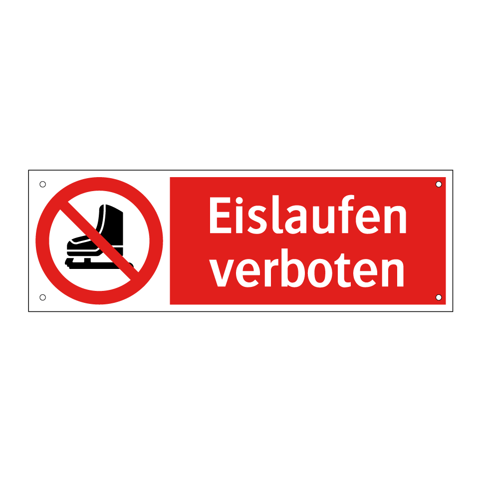Eislaufen verboten