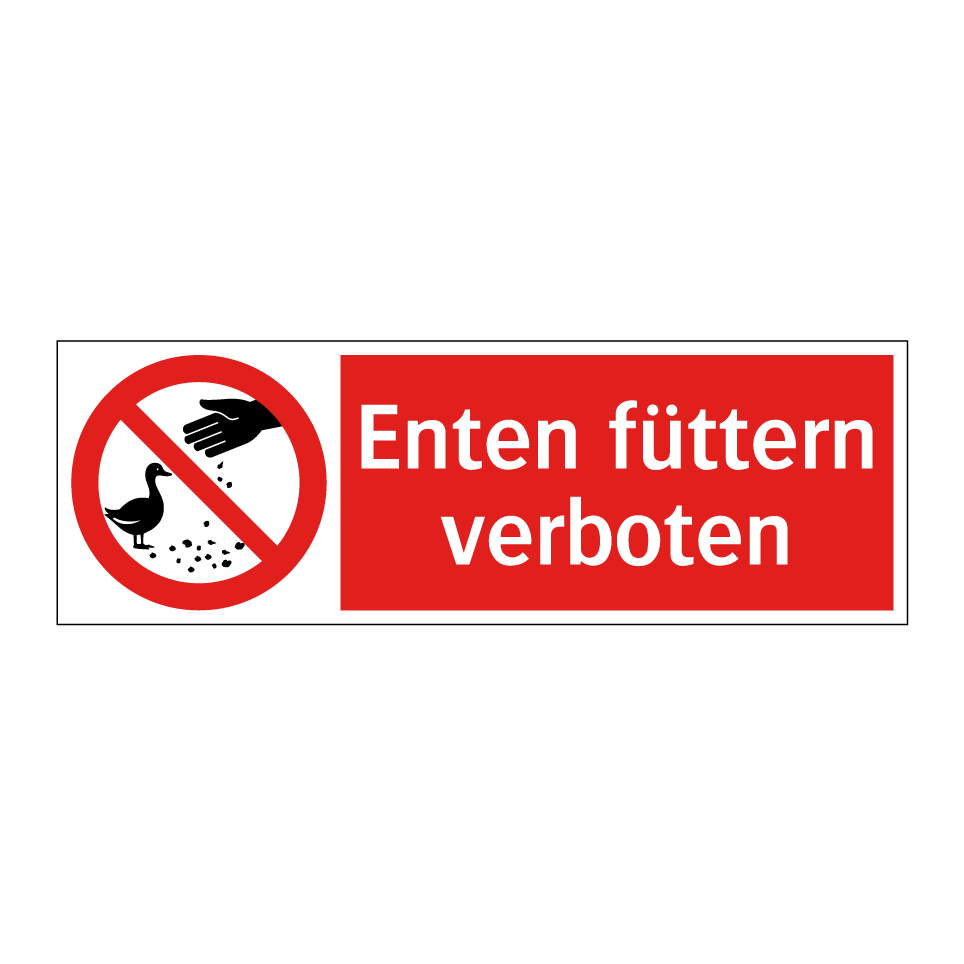 Enten füttern verboten