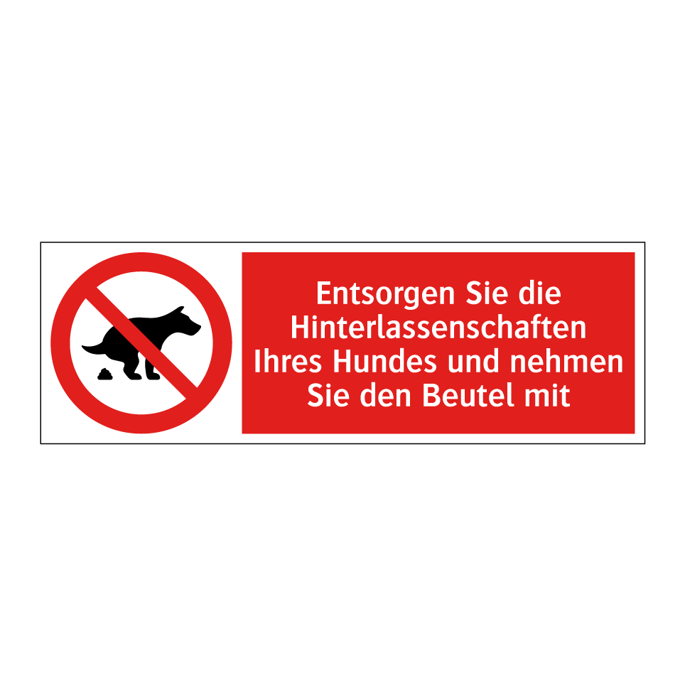 Entsorgen Sie die Hinterlassenschaften Ihres Hundes und nehmen Sie den Beutel mit