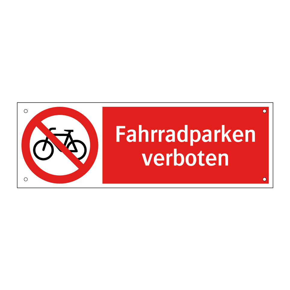 Fahrradparken verboten
