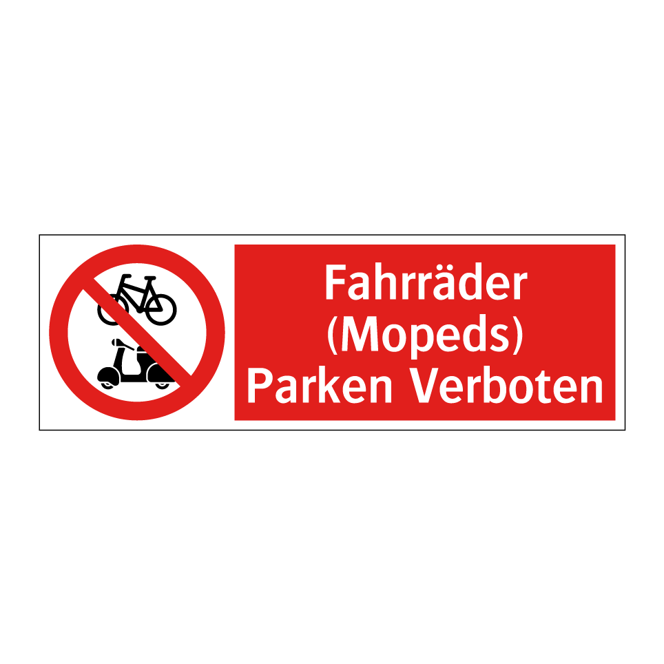 Fahrräder (Mopeds) Parken Verboten