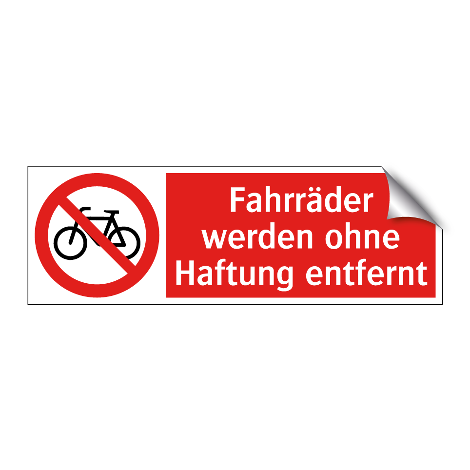 Fahrräder werden ohne Haftung entfernt
