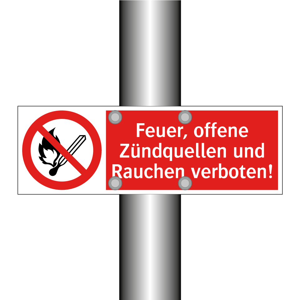 Feuer, offene Zündquellen und Rauchen verboten!