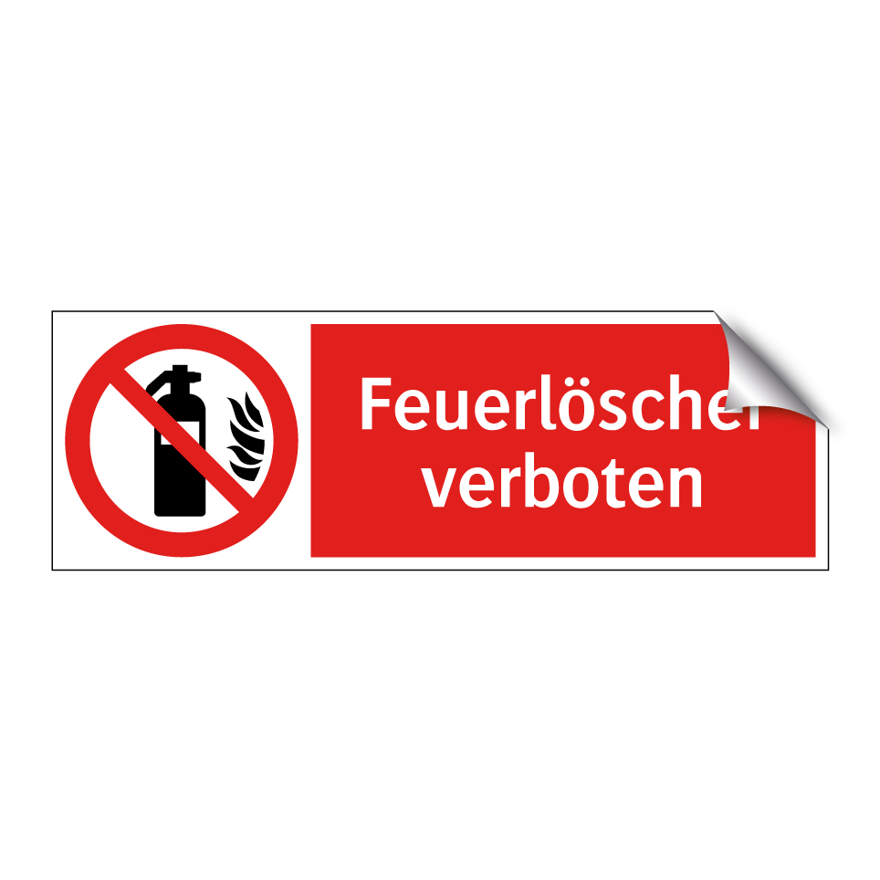 Feuerlöscher verboten