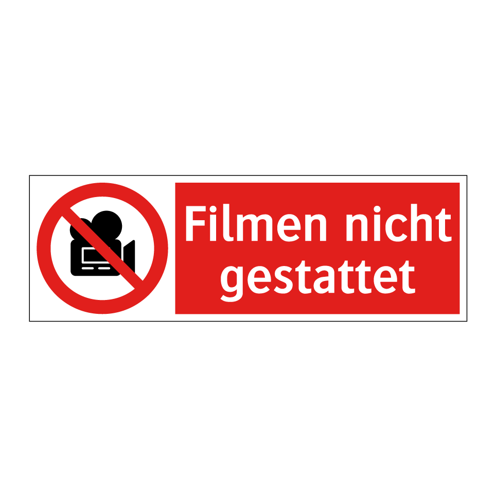 Filmen nicht gestattet