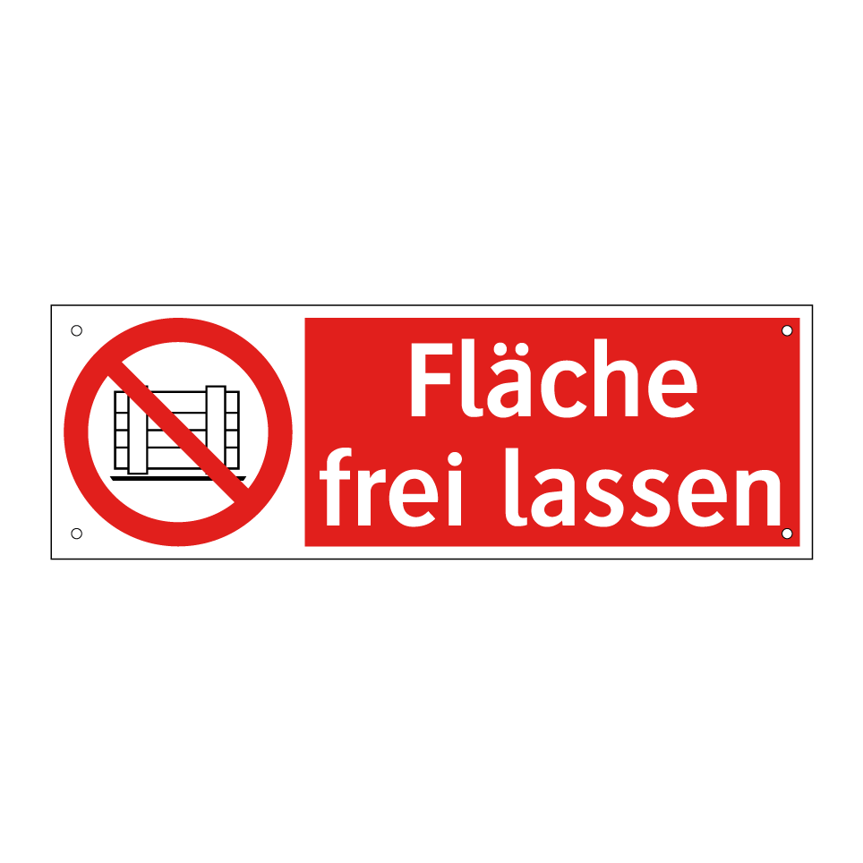 Fläche frei lassen