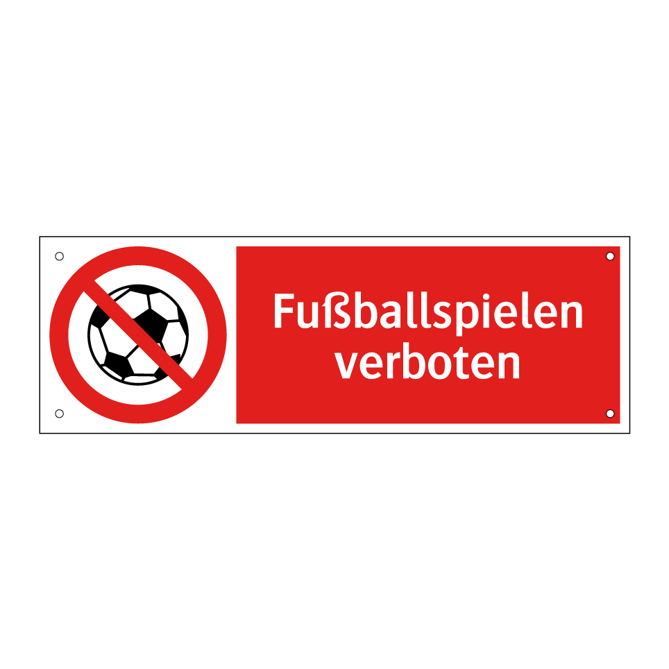 Fußballspielen verboten