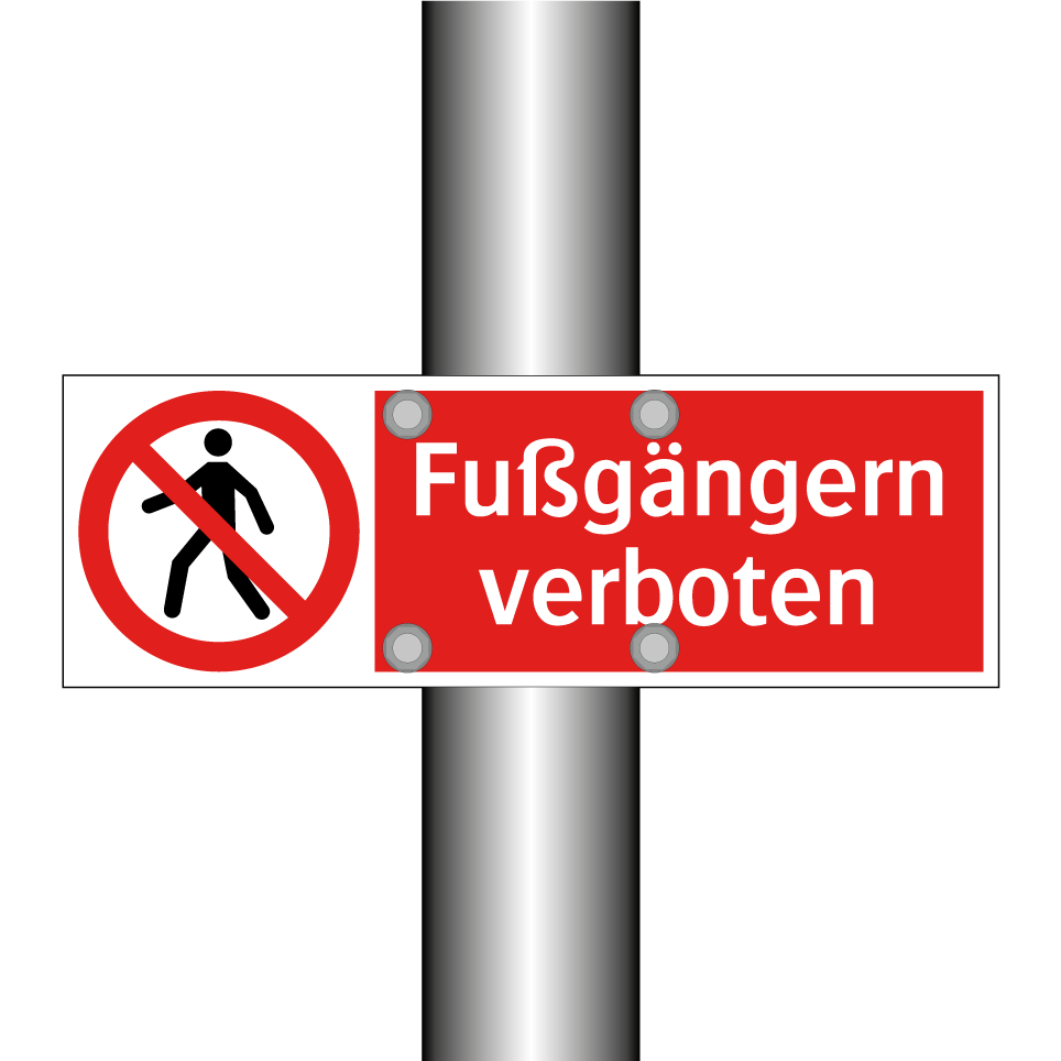 Fußgängern verboten