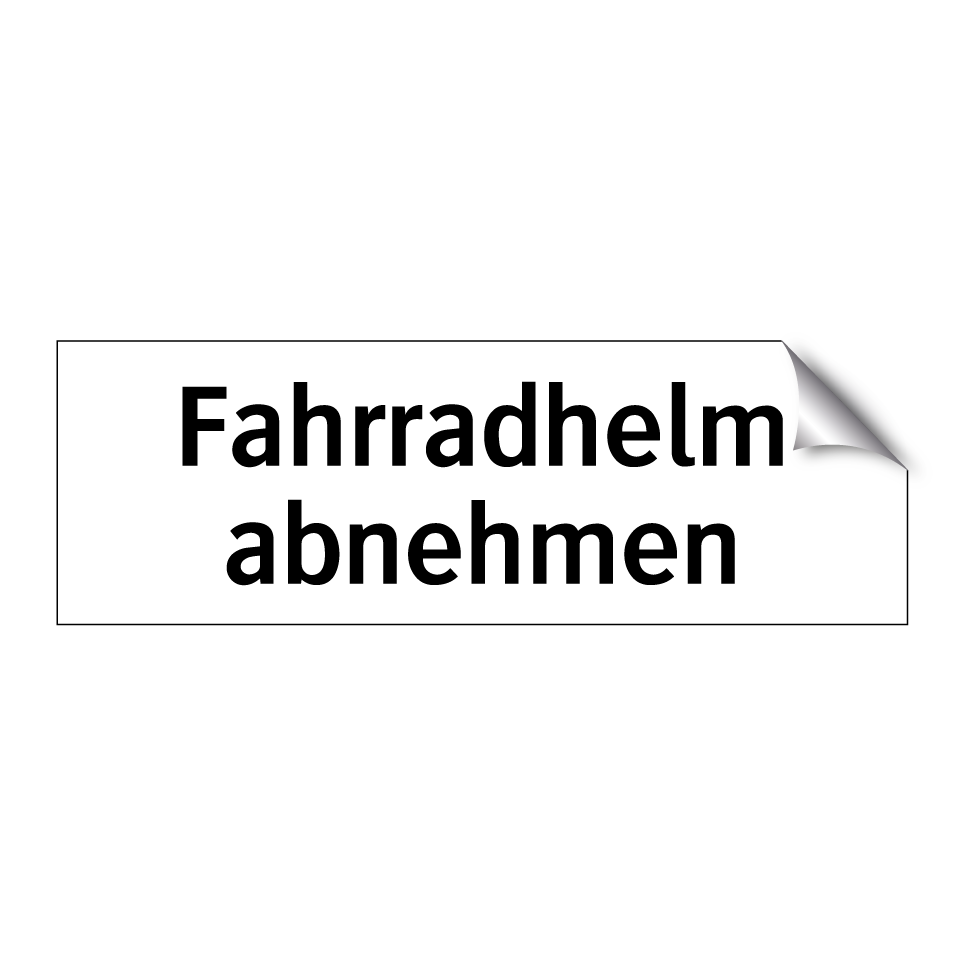 Fahrradhelm abnehmen