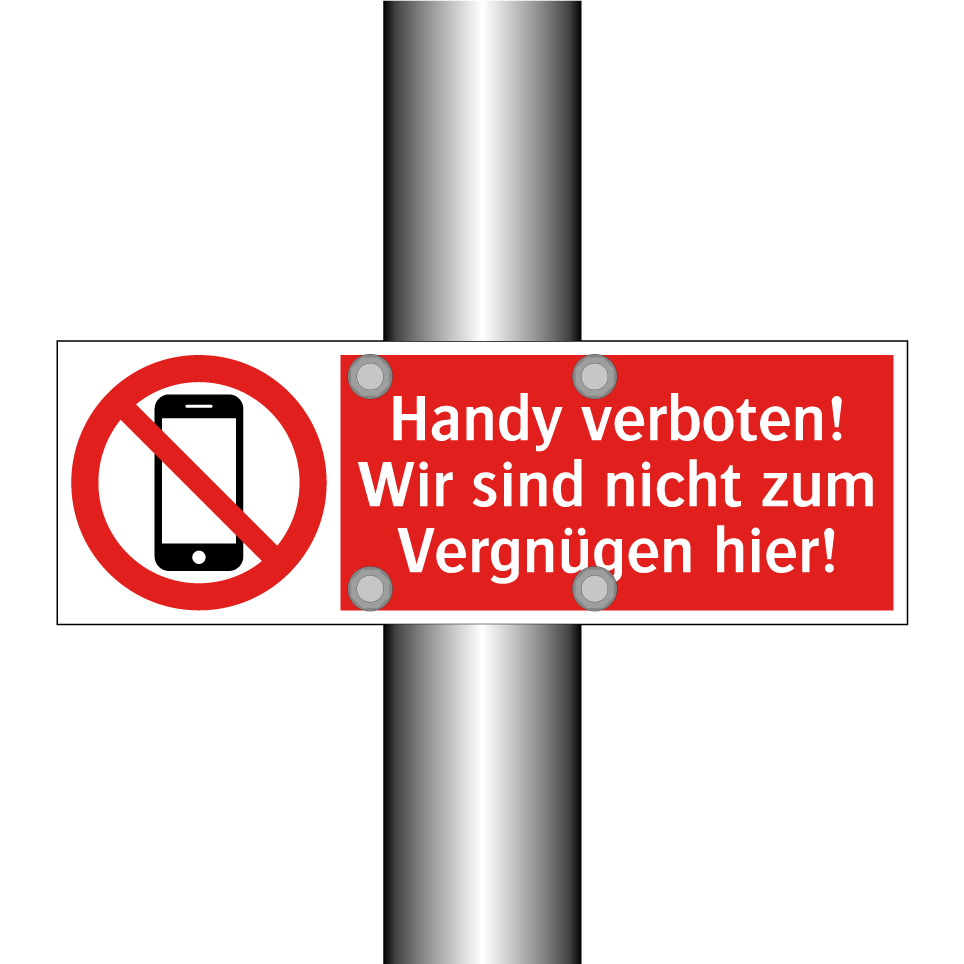 Handy verboten! Wir sind nicht zum Vergnügen hier!