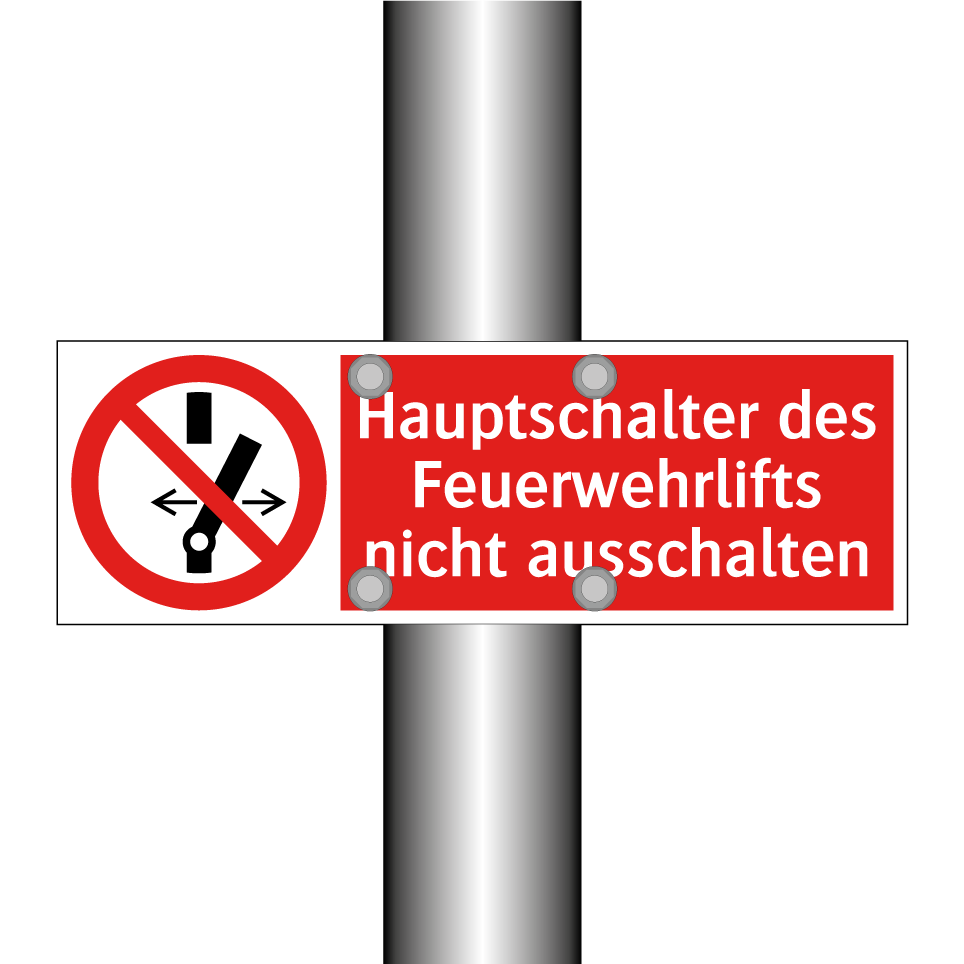 Hauptschalter des Feuerwehrlifts nicht ausschalten