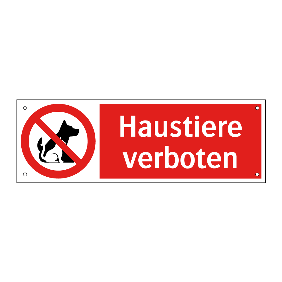 Haustiere verboten