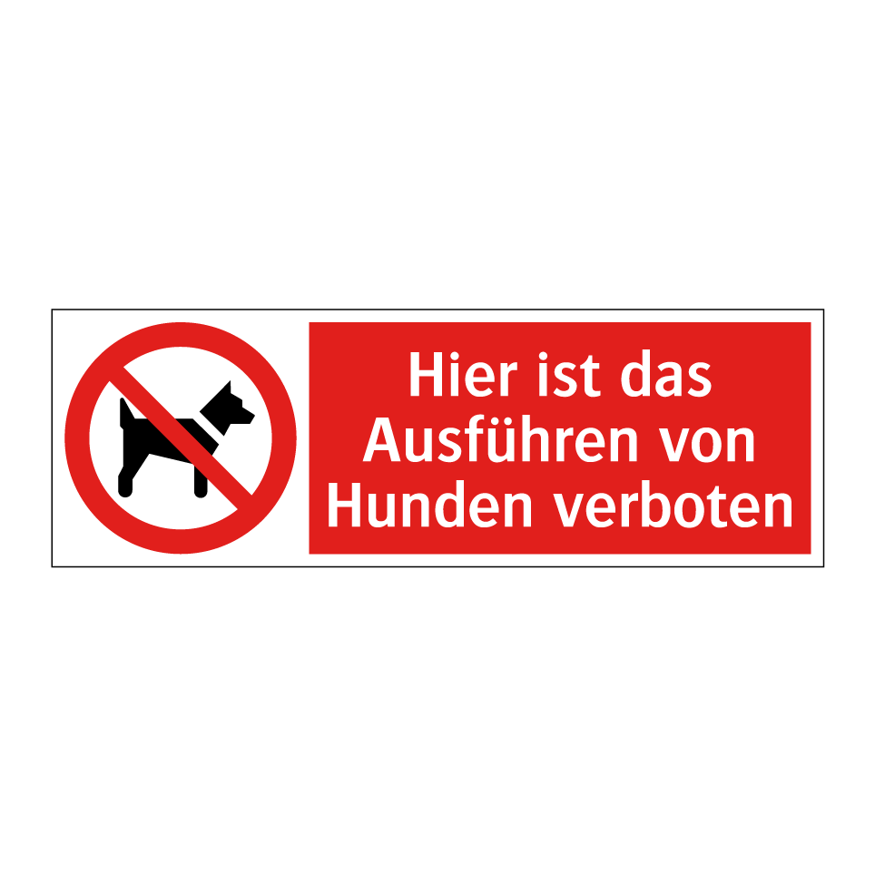 Hier ist das Ausführen von Hunden verboten