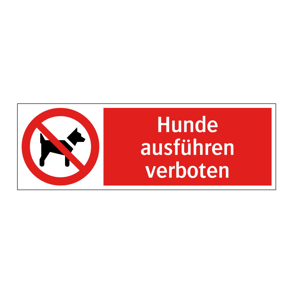 Hunde ausführen verboten