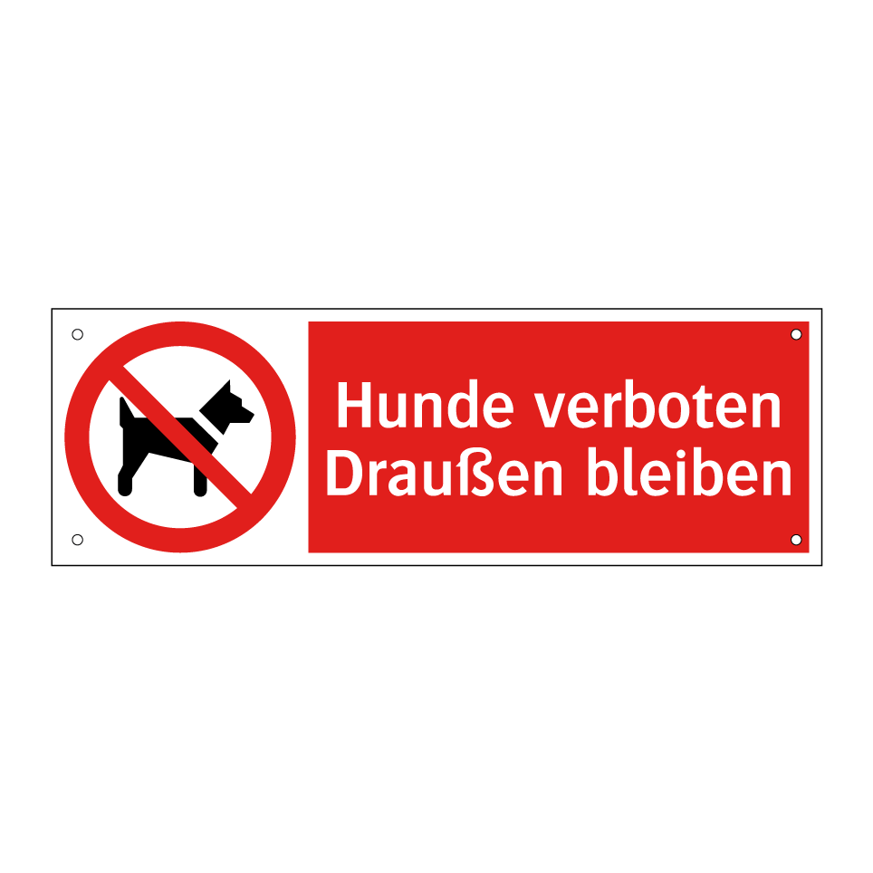 Hunde verboten Draußen bleiben