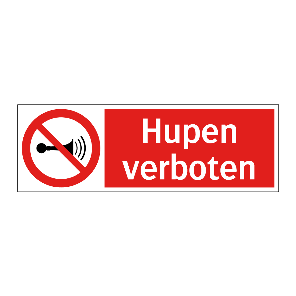 Hupen verboten