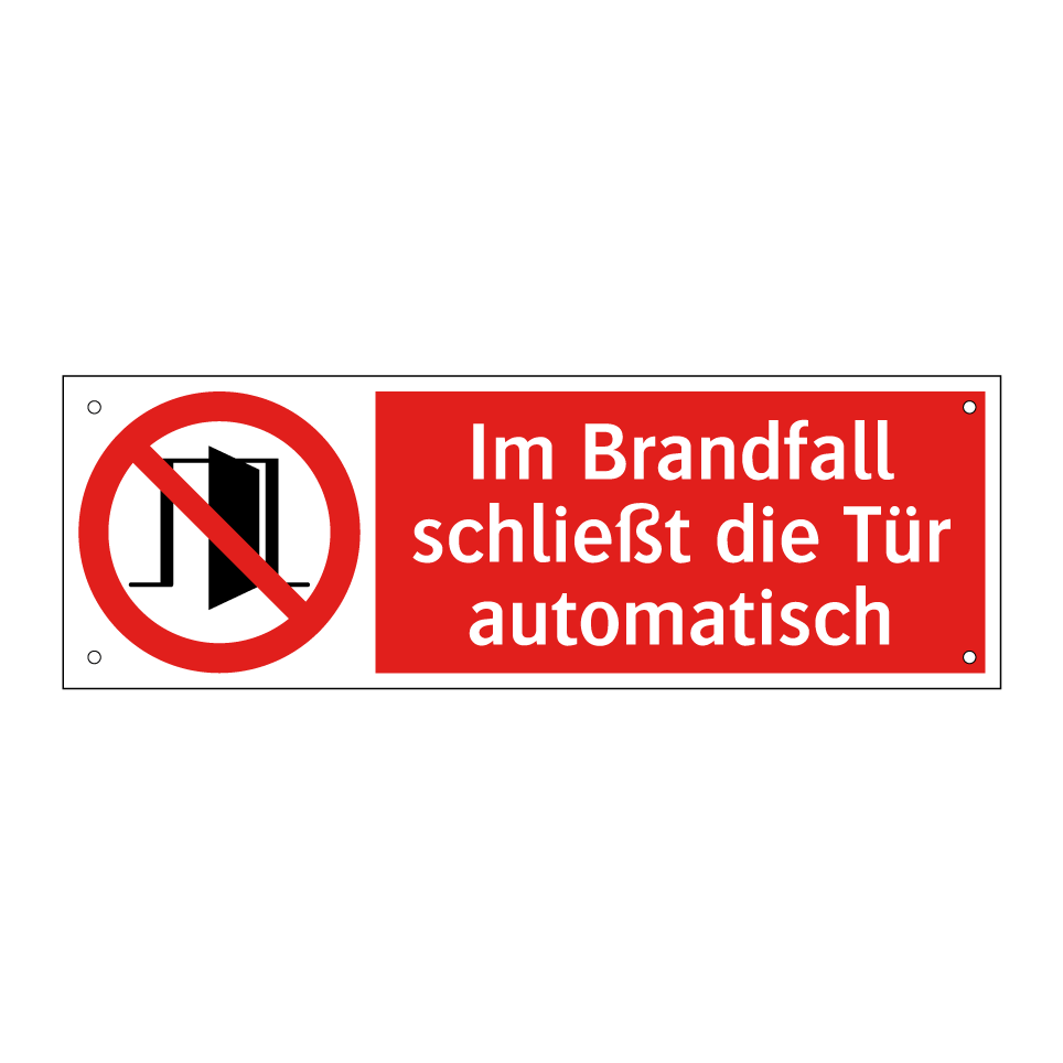 Im Brandfall schließt die Tür automatisch