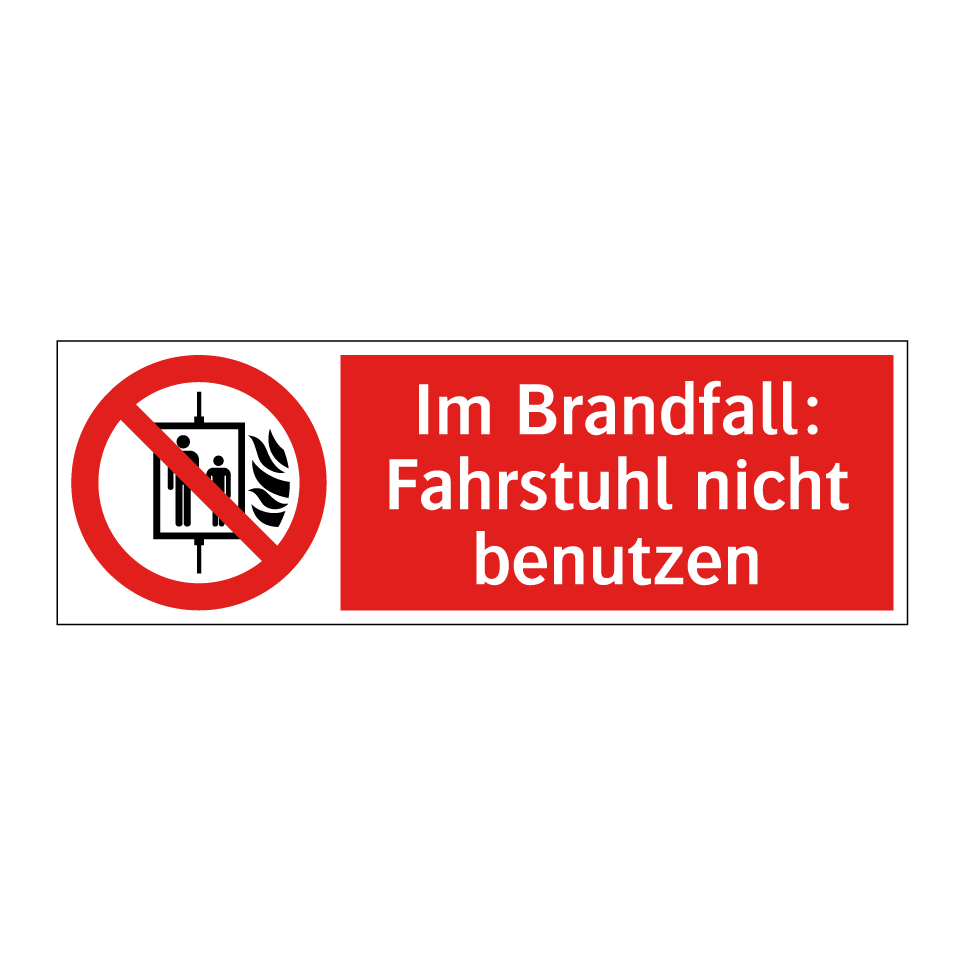 Im Brandfall: Fahrstuhl nicht benutzen