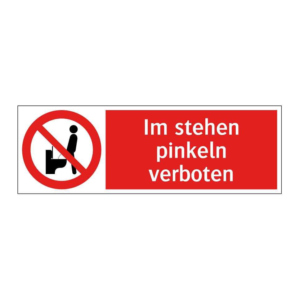 Im stehen pinkeln verboten