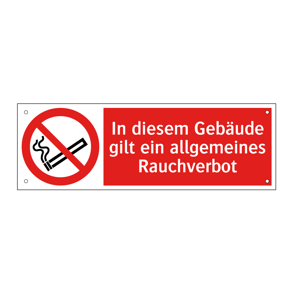 In diesem Gebäude gilt ein allgemeines Rauchverbot