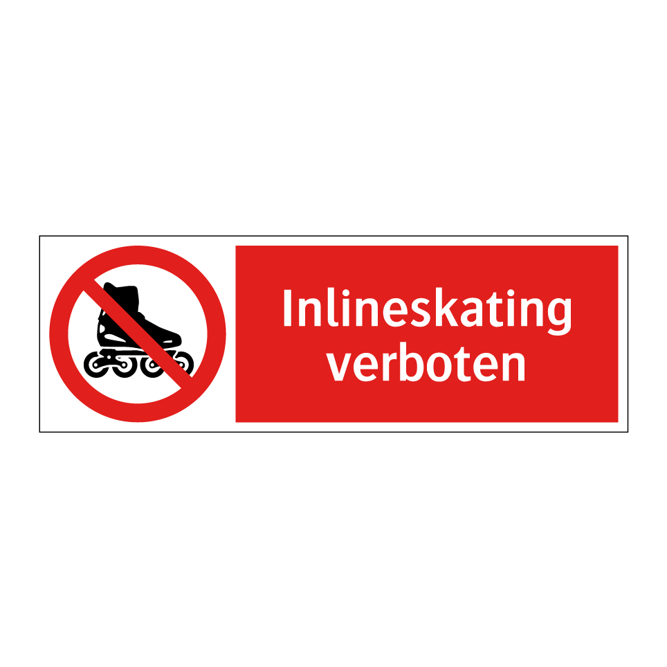 Inlineskating verboten