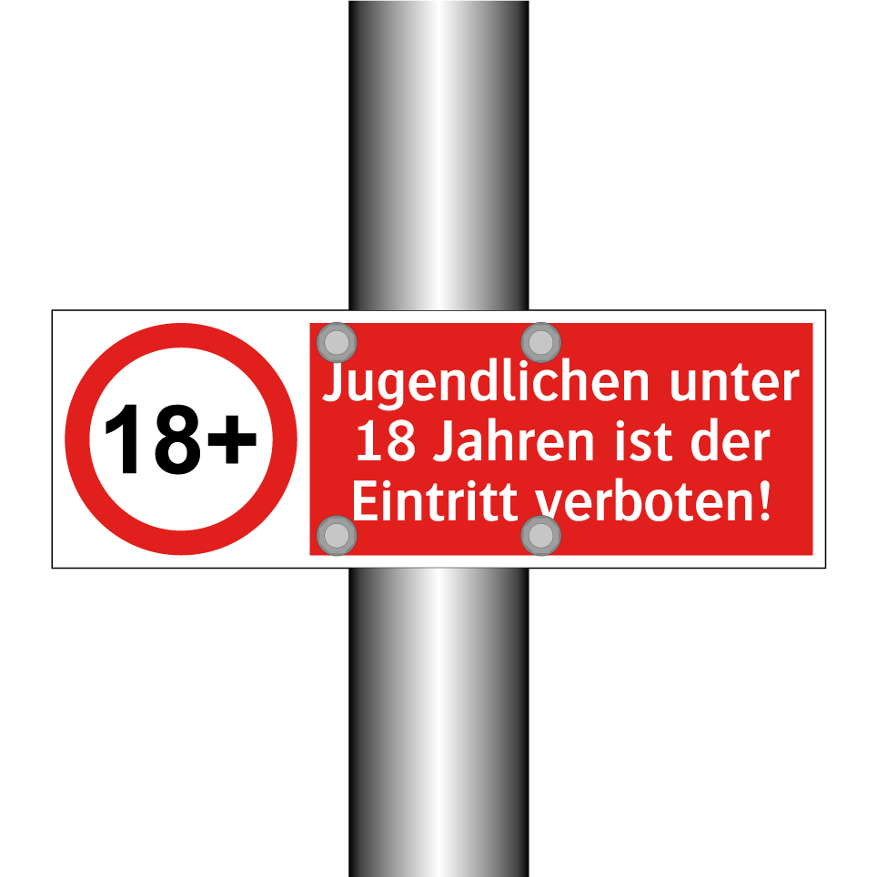 Jugendlichen unter 18 Jahren ist der Eintritt verboten!