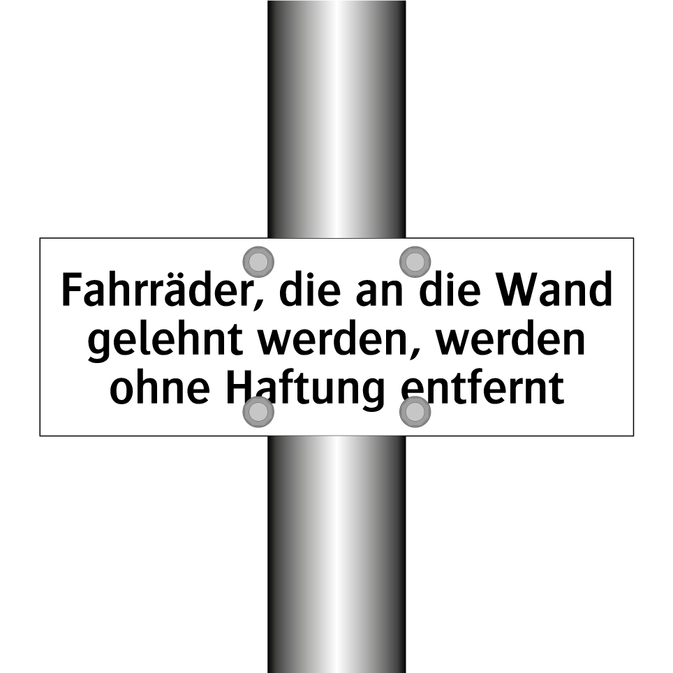 Fahrräder, die an die Wand gelehnt werden, werden ohne Haftung entfernt