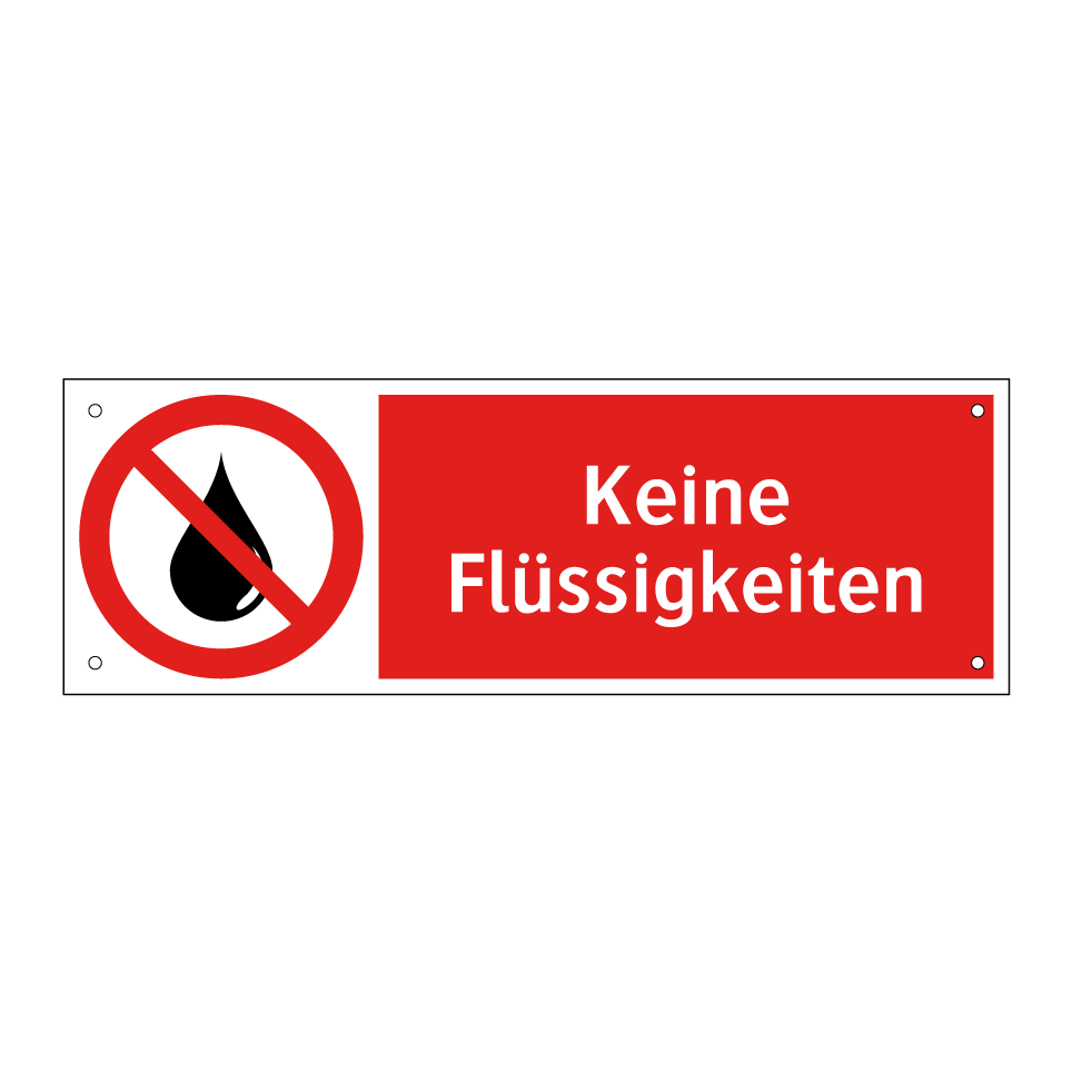 Keine Flüssigkeiten