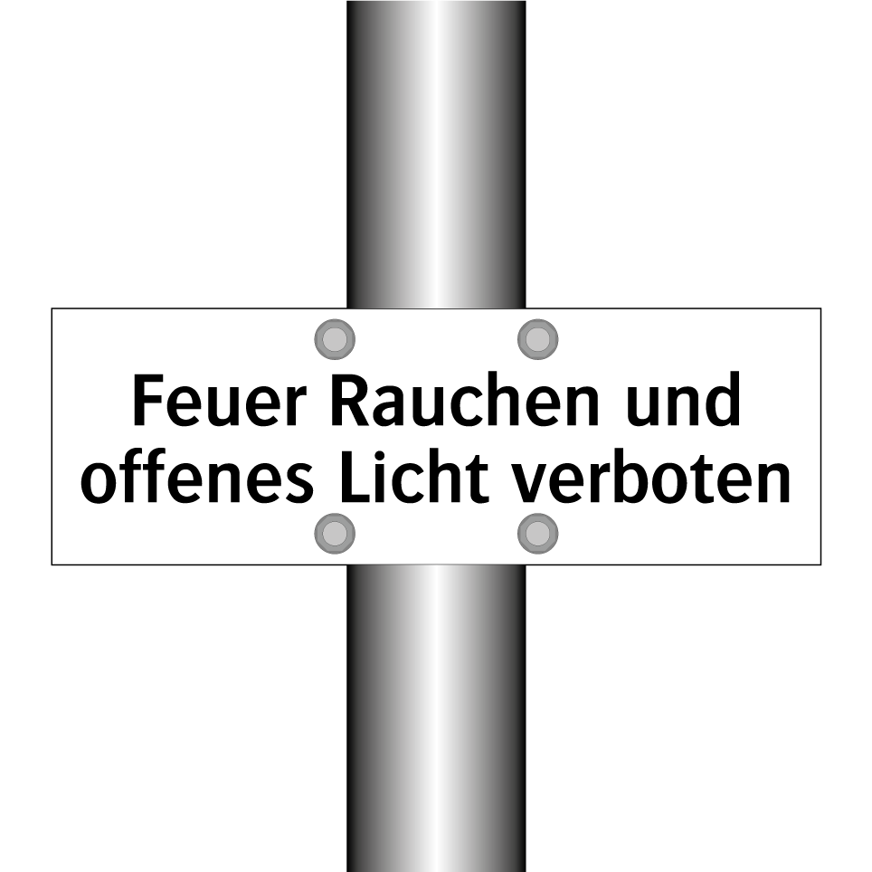Feuer Rauchen und offenes Licht verboten