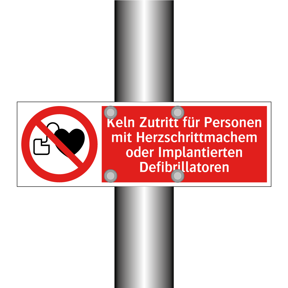 Keln Zutritt für Personen mit Herzschrittmachem oder Implantierten Defibrillatoren