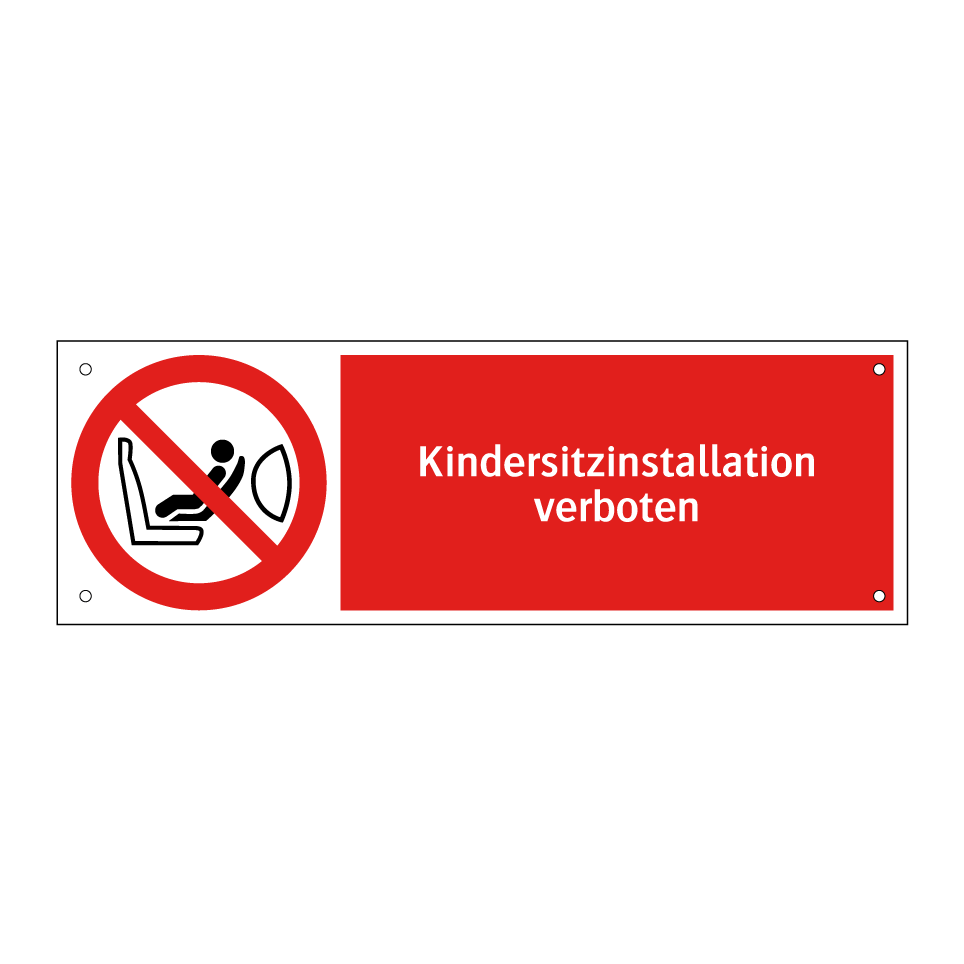 Kindersitzinstallation verboten