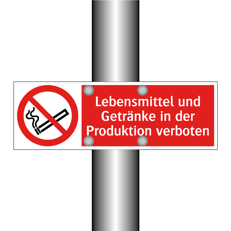 Lebensmittel und Getränke in der Produktion verboten