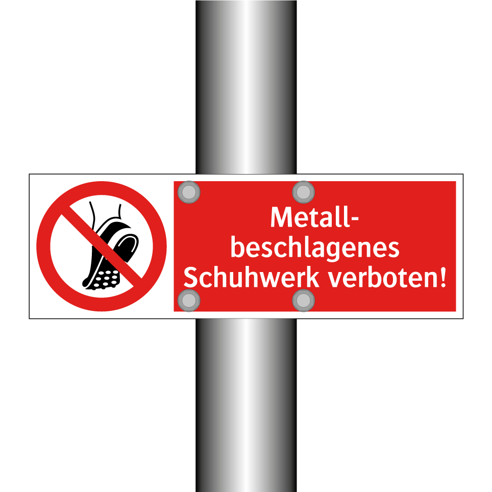 Metall- beschlagenes Schuhwerk verboten!