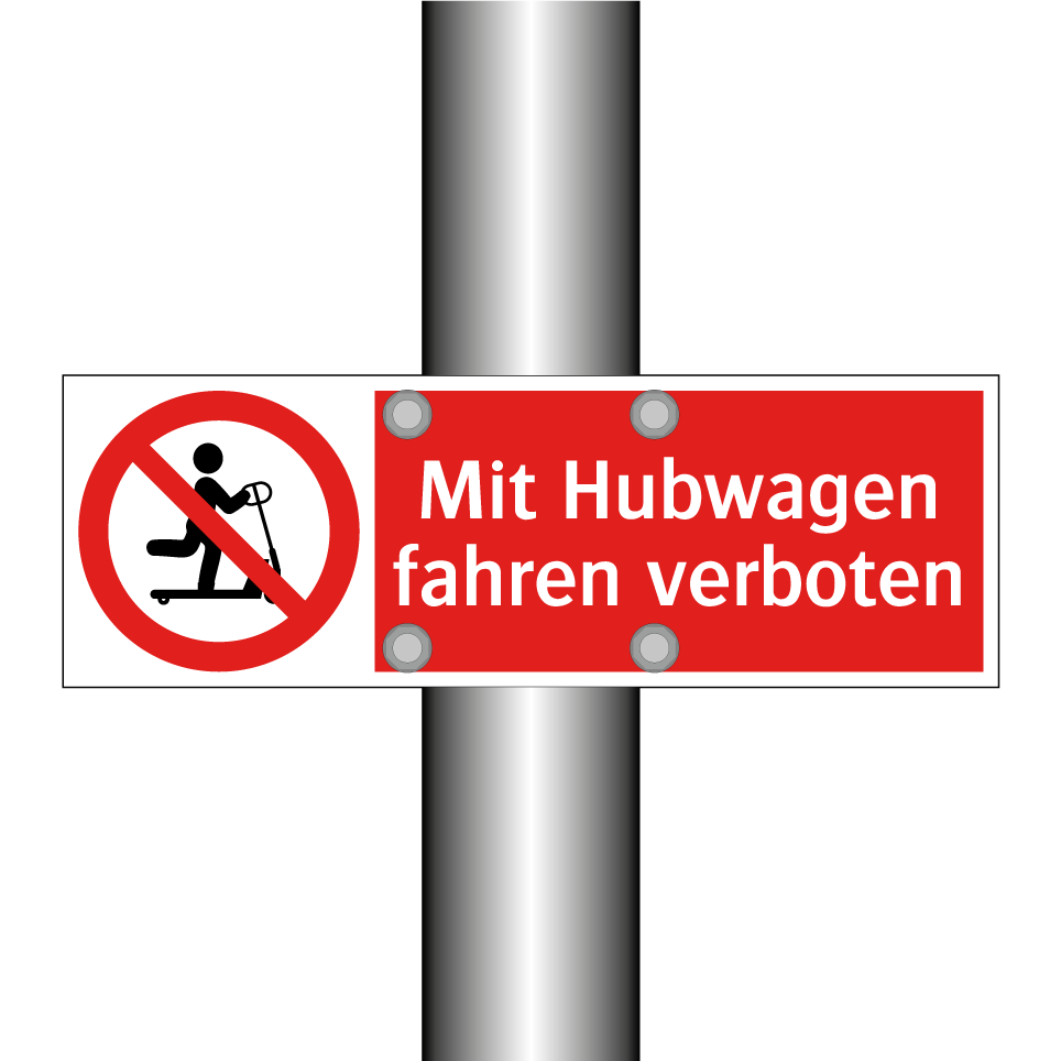 Mit Hubwagen fahren verboten