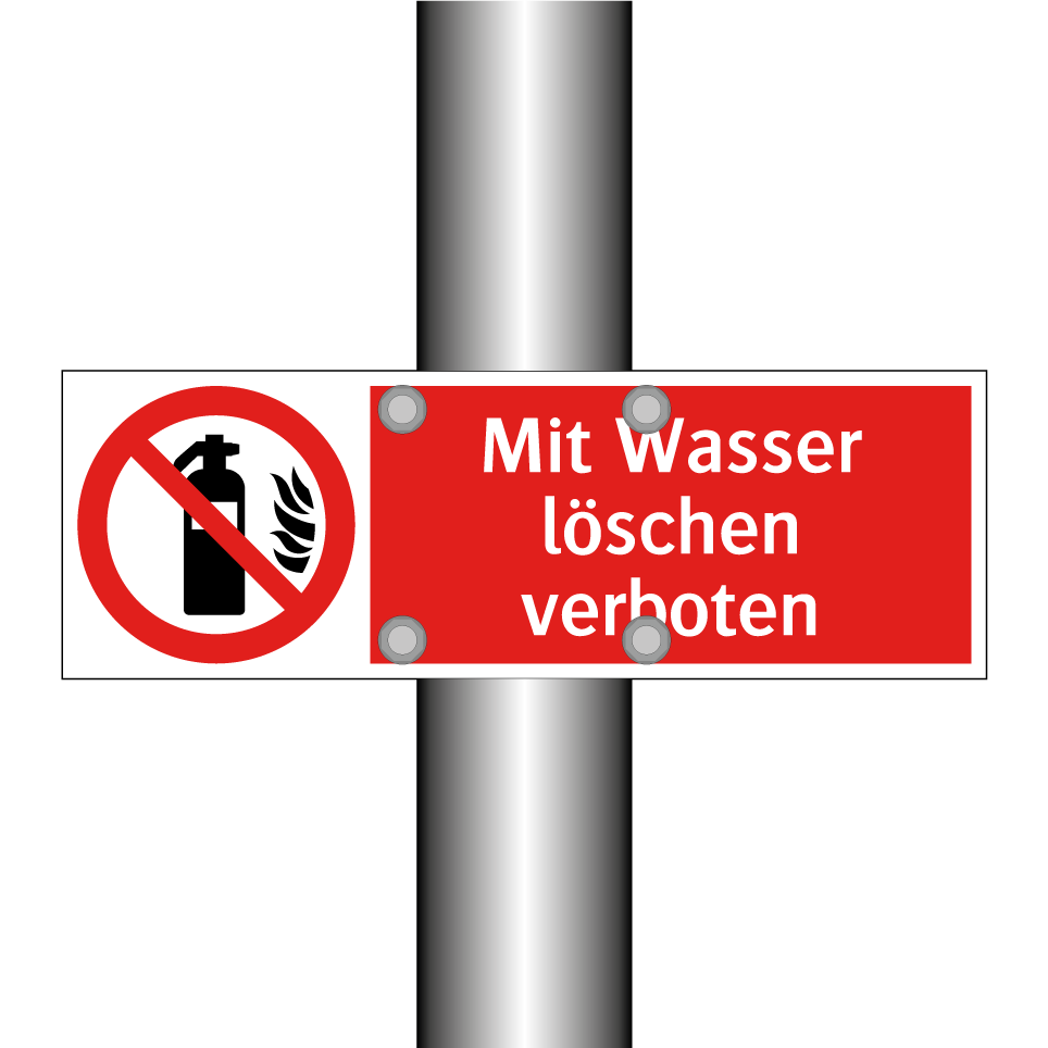 Mit Wasser löschen verboten