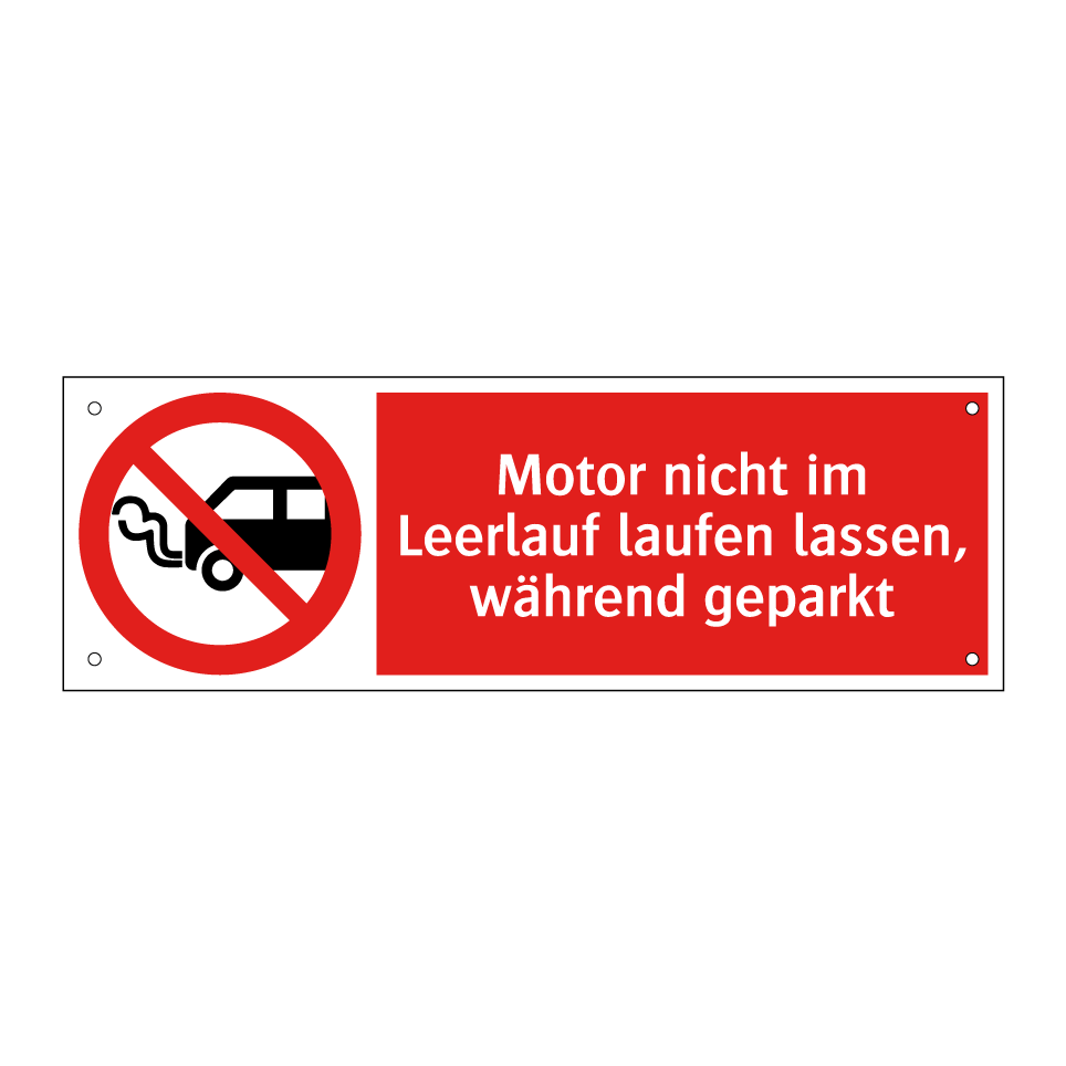 Motor nicht im Leerlauf laufen lassen, während geparkt