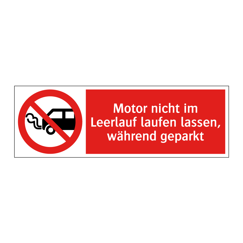 Motor nicht im Leerlauf laufen lassen, während geparkt