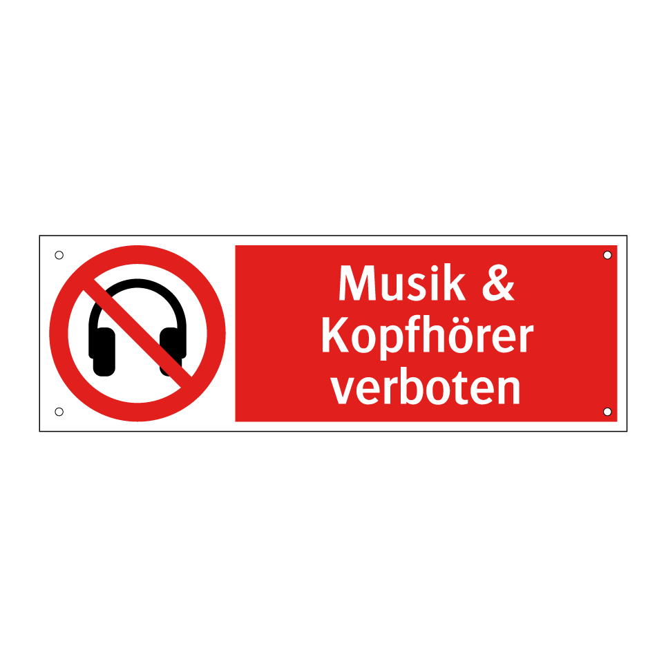 Musik & Kopfhörer verboten