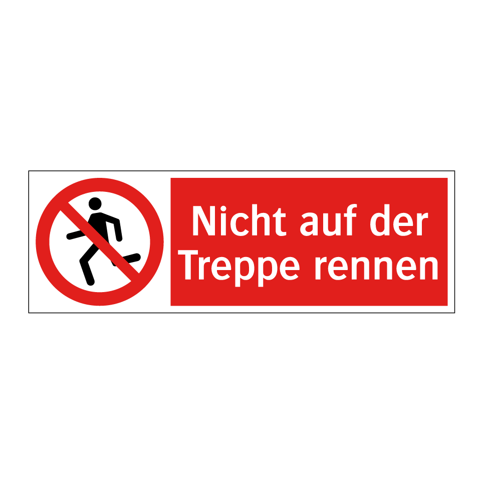 Nicht auf der Treppe rennen