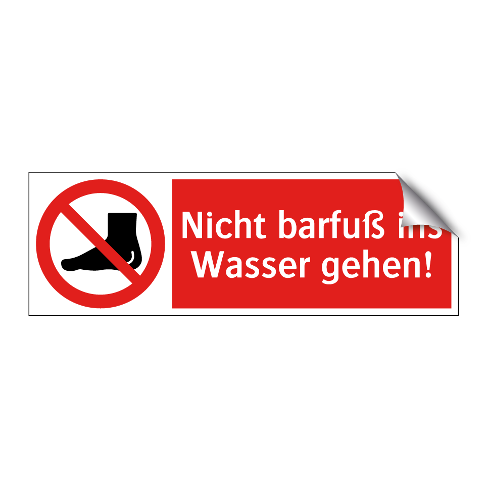 Nicht barfuß ins Wasser gehen!