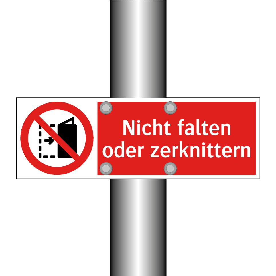 Nicht falten oder zerknittern
