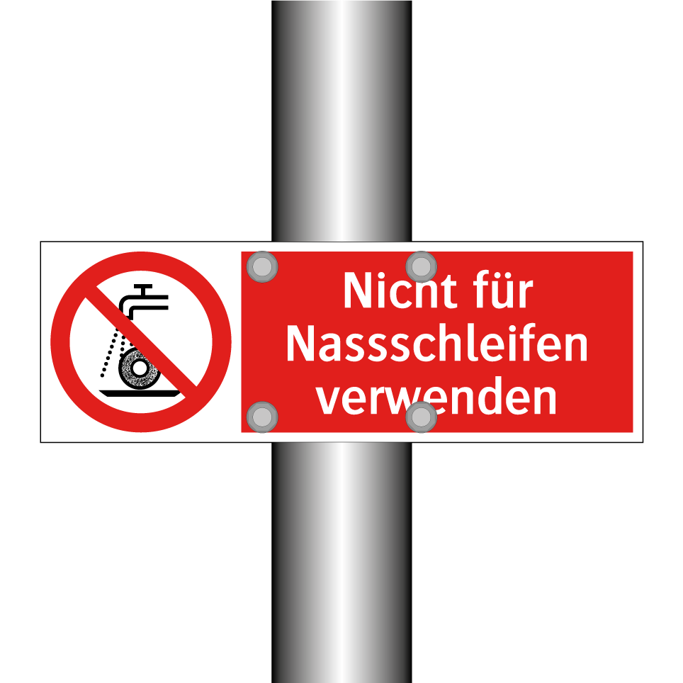 Nicht für Nassschleifen verwenden