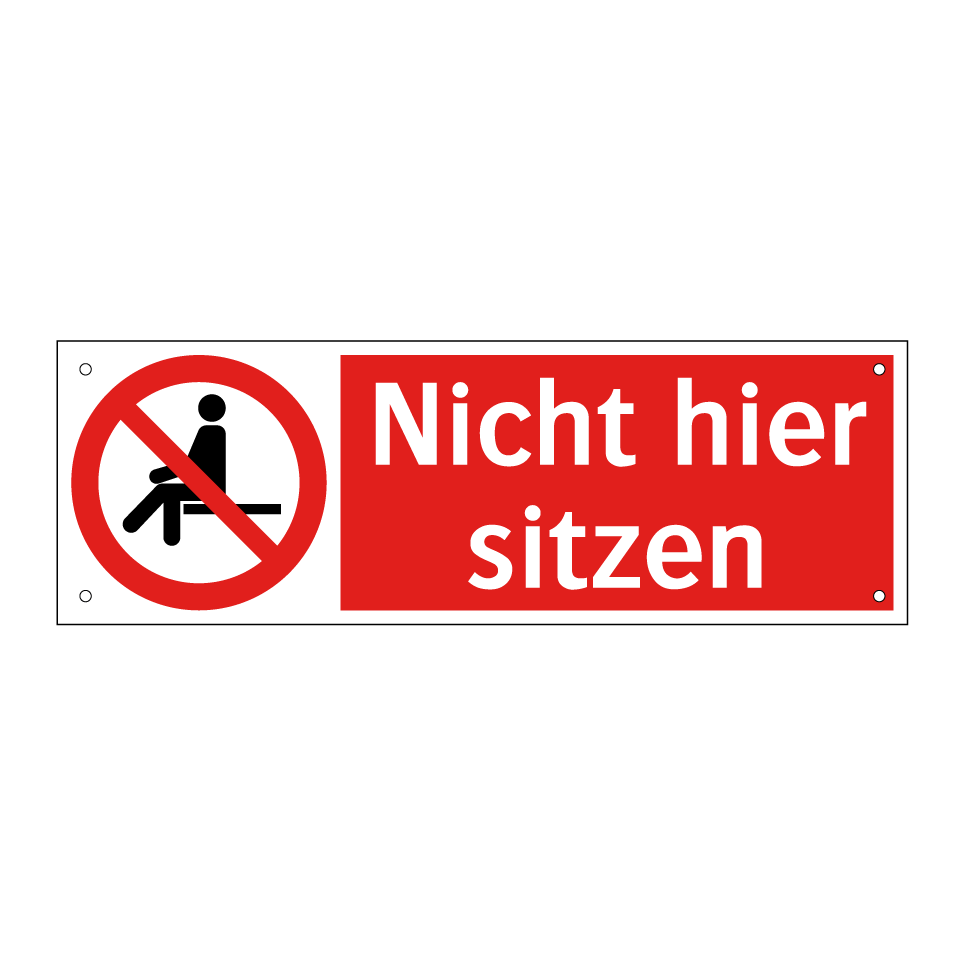 Nicht hier sitzen