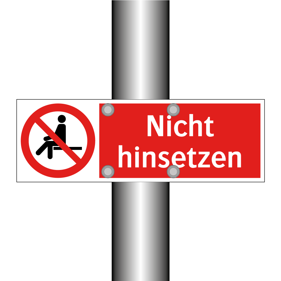 Nicht hinsetzen