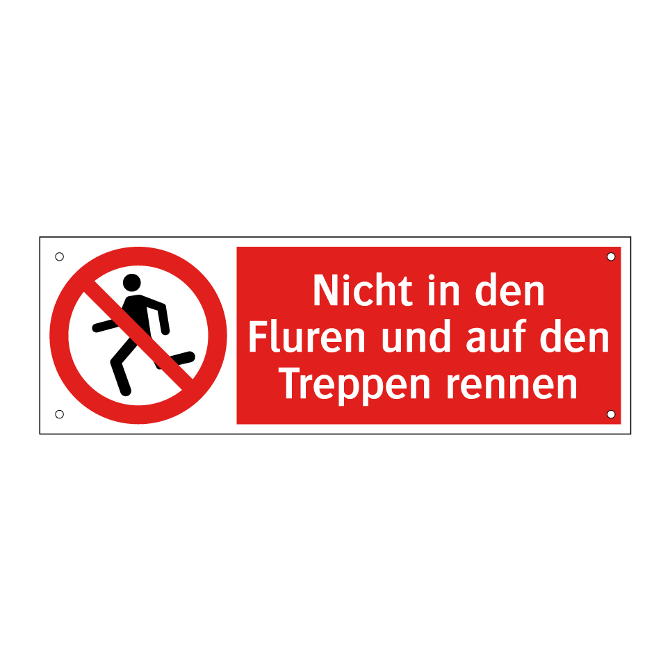 Nicht in den Fluren und auf den Treppen rennen