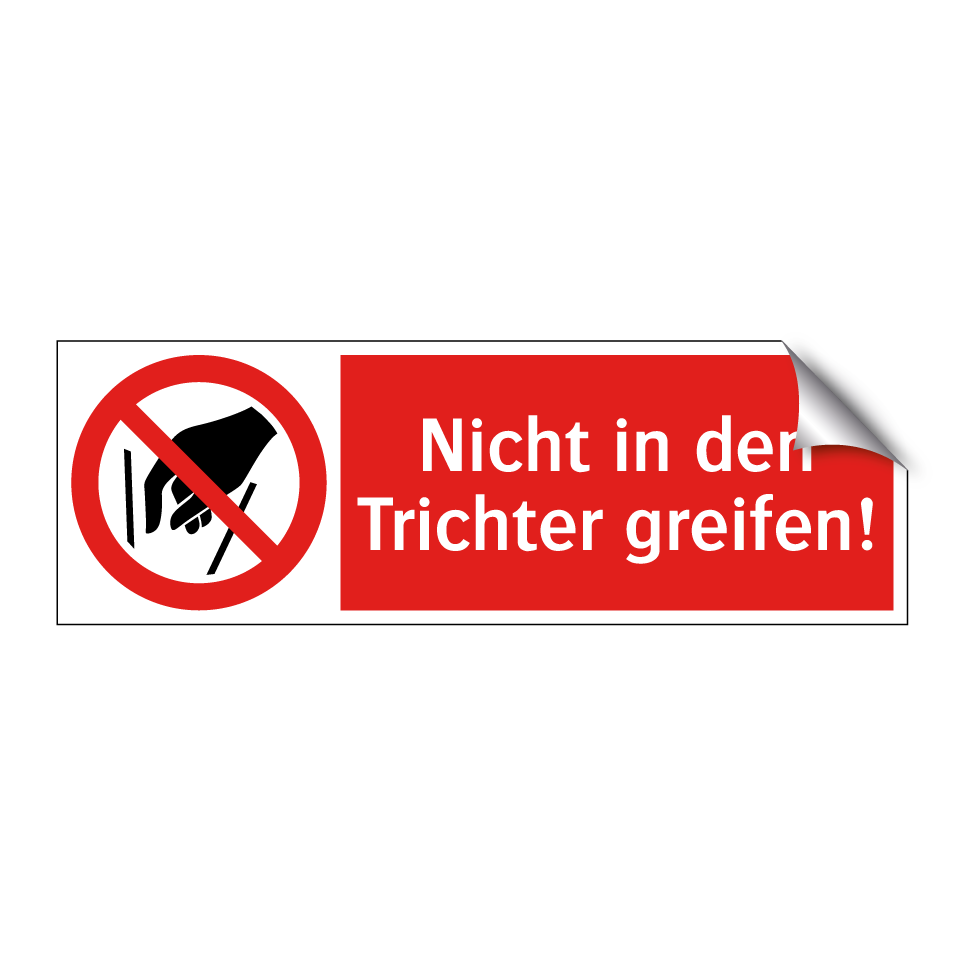 Nicht in den Trichter greifen!