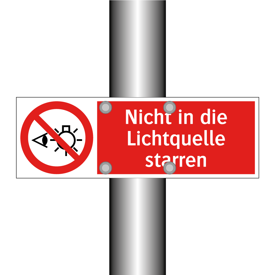 Nicht in die Lichtquelle starren