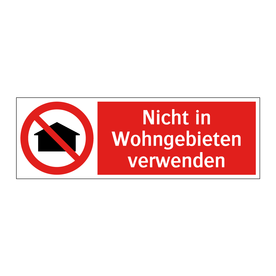 Nicht in Wohngebieten verwenden