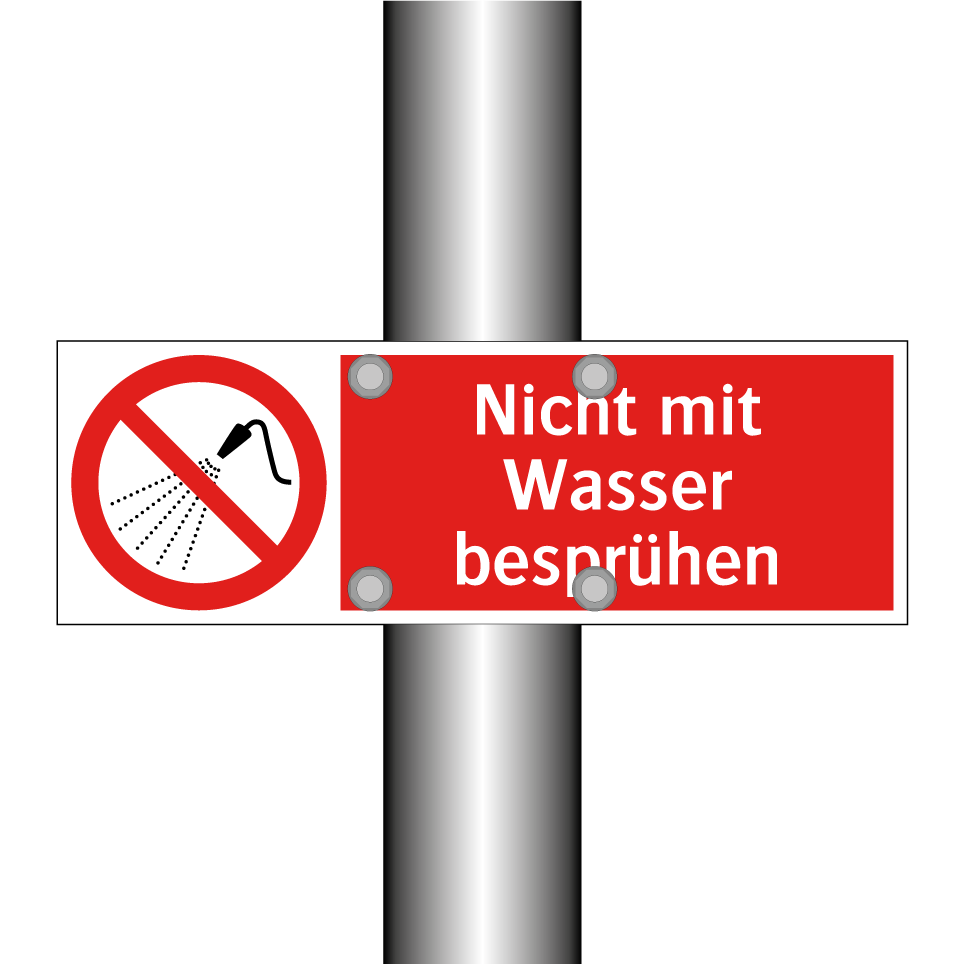 Nicht mit Wasser besprühen